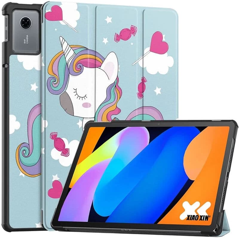 Lenovo Idea Tab 11" EIDERWOOD Kunstlæder Flip Cover m. Motiv - Enhjørning