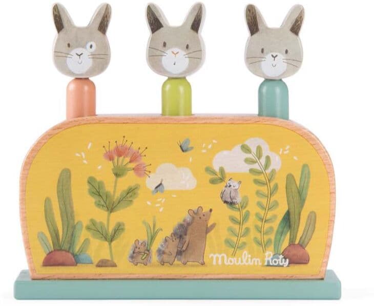 MOULIN ROTY Wooden Pop Up Toy Trois Petits Lapins παιχνίδι pop up 12m+ 1 τμχ