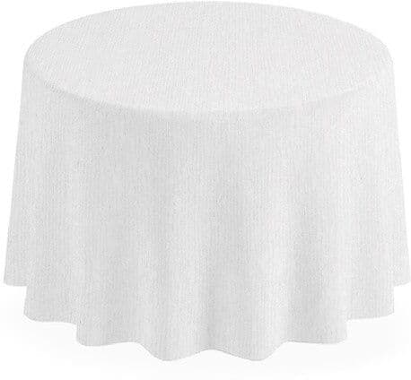 Pack Service Tovaglia Tonda Monolin Bianco 250 cm 6 Pezzi