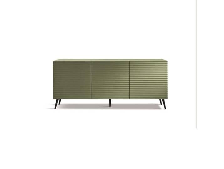 Buffet bas - ARISA - 180 cm - Vert - Laqué - 3 portes