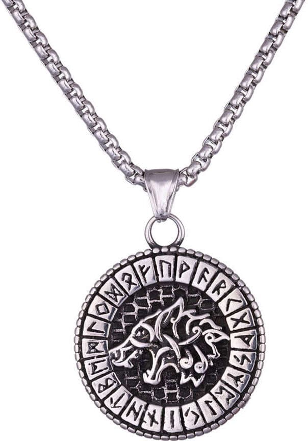 Northern Viking Jewelry Fenrir Rune halsband NVJRS125