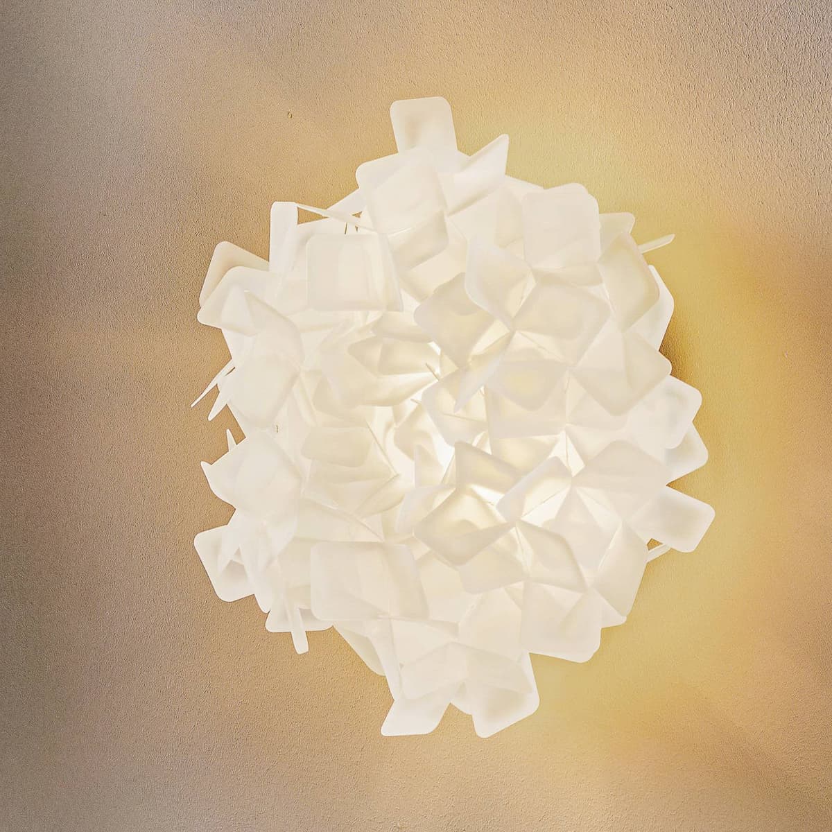 Slamp Lampa sufitowa designerska Clizia, możliwość ściemniania, biały / opal, salon / jadalnia, tworzywo sztuczne, design