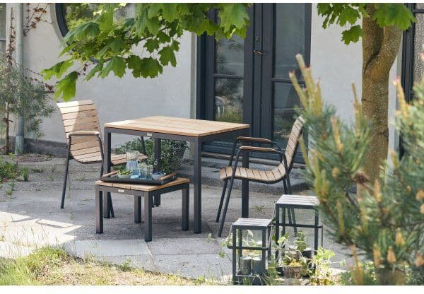 Mandalay Toscana Havebord L.65 Cm + 2 Bellevue, Antracit