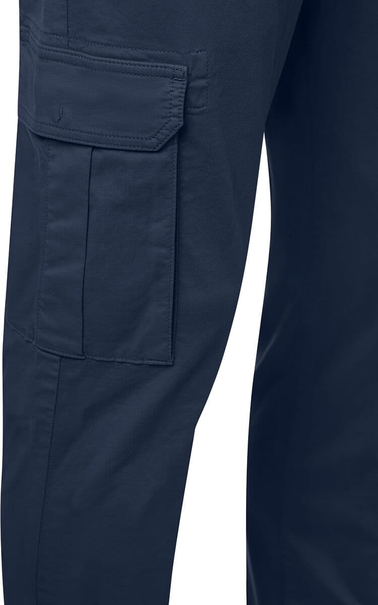 Cargohose PIERRE CARDIN "PC-Cean", Herren, Gr. 33, Länge 34, blau (salute), Web, Obermaterial: 97% Baumwolle, 3% Elasthan, bequem lang, Hosen Cargohose, mit hohem Komfort dank Stretch für Alltag und Freizeit salute 33, Länge 34