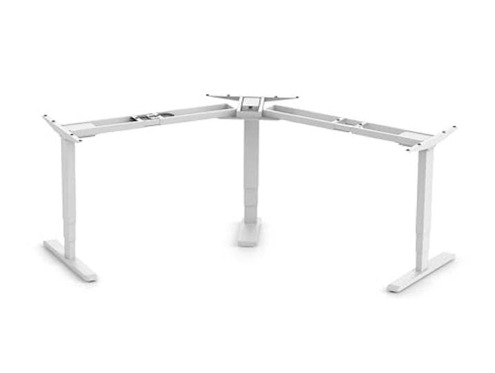 Ergolutions Eckiges Tischgestell höhenverstellbar elektrisch – Primus Flex – für 90° bis 180° Ecktische – 150–220 cm – 7 Jahre Garantie