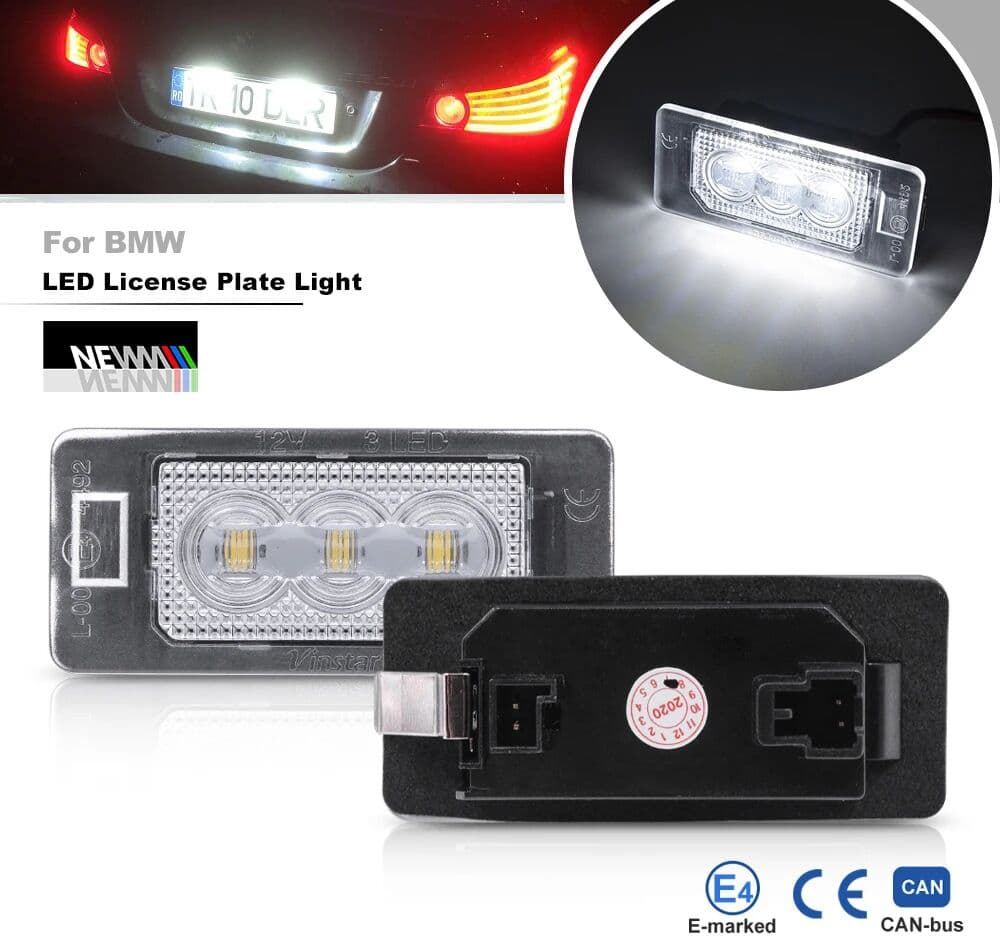 NEWM For BMW E82 E88 F22 F23 F45 E46 E90 E91 E92 E93 F30 F31 F34 F32 F36 F33 E39 E60 E61 F10 Led License Plate Lights Auto Tail Lamps