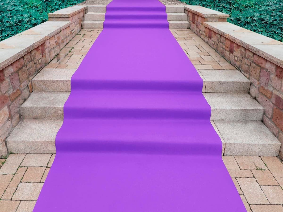 Läufer "PODIUM, Made in Belgium", lila (flieder), B:200cm H:2,6mm L:2.100cm, Polypropylen (PP), PRIMAFLOR-IDEEN IN TEXTIL, Teppiche, Läufer, Breite 200 cm, Nadelfilz, Uni-Farben, ideal für Veranstaltungen flieder B : 200cm 1 Stk., 2,6mm, L: 2.100cm