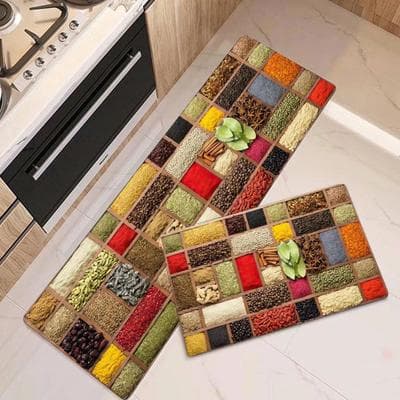 Inspired Living ComfortGuard Waterproof Non Slip Kitchen Floor Mat & Entryway Runner Rug 50cmx80cm 1pc dda06 4 Style
