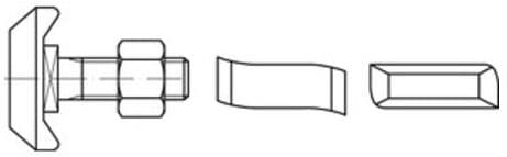 Hammerkopfschraube R 88940 40/22 6-ktmutter M10x 40 Mu A 4 50St. HALFEN (889409400100040)