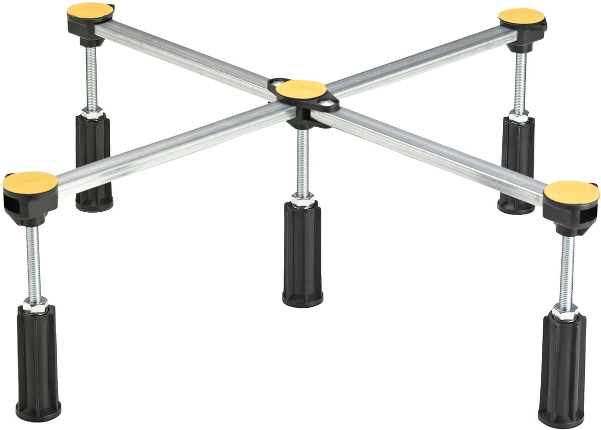 Duschwanne OTTOFOND, weiß, B:100cm T:100cm, Duschwannen, Duschwanne, 100x100x3 cm, mit Fußgestell, Ablaufgarnitur und Fugendichtband