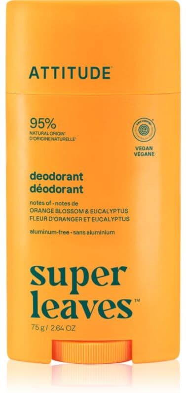 Attitude Super Leaves Natural Deodorant déodorant Orange Blossom & Eucalyptus 75 g