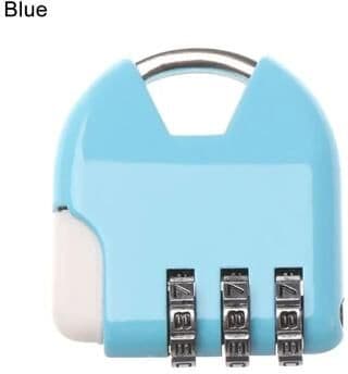 Inspire Select Mini Alloy Combination Code Number Lock Padlock Luggage Lock For Zipper Bag Backpack Handbag Drawer Cabinet Luggage Lock d Blue