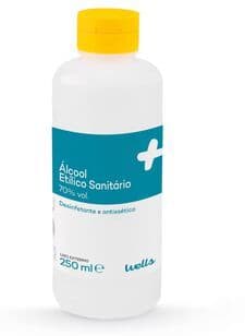 Wells Álcool Etílico 70º 250 ml