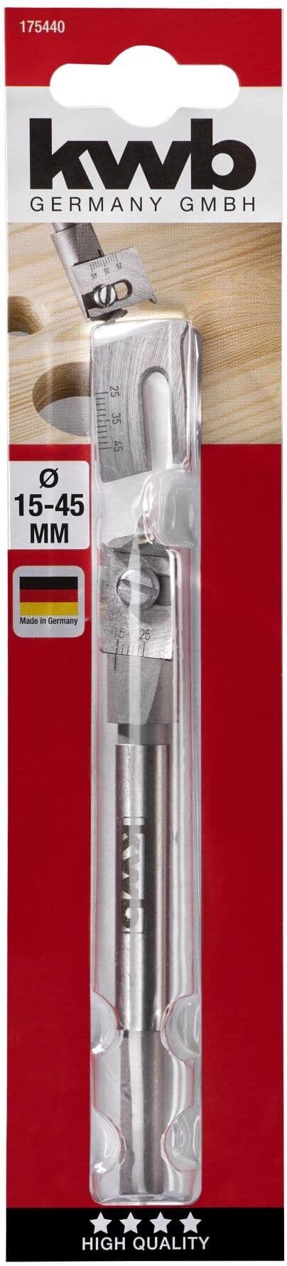 Holzbohrer KWB "15-45 mm verstellbar", silber, Bohrer, Holzbohrer silber Einheitsgröße