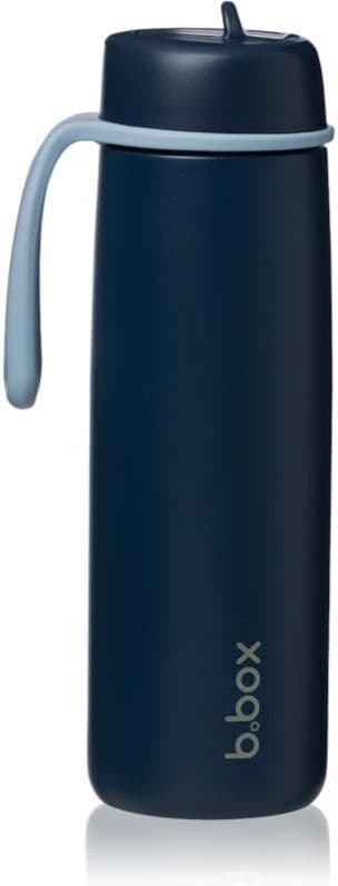 b.box Stainless Steel Thermos Bottle thermo bottle with straw Midnight 1 pc