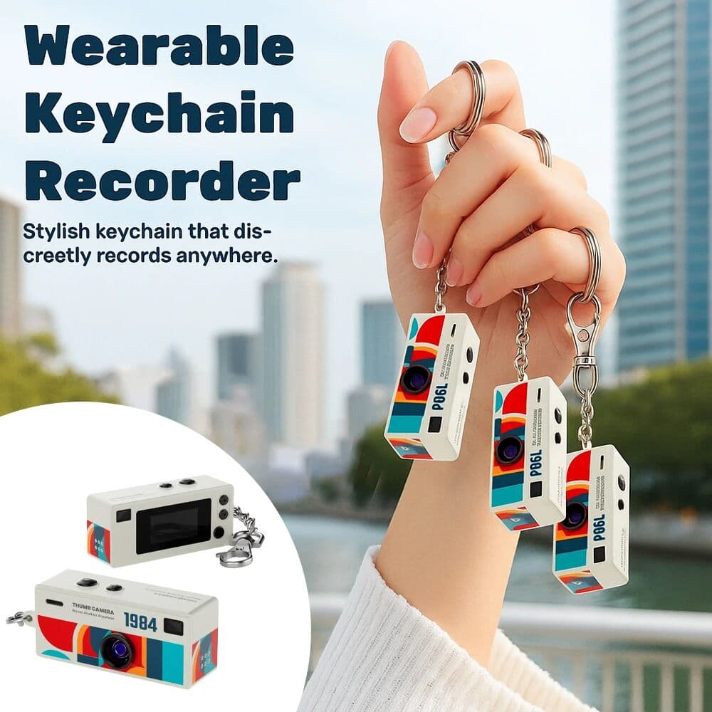 NONE Ourlife 1080P Digital Camera 0.96 Inch Keychain Camera Retro Support Memory Card Very Small Camcorder Video Recorder with Flash