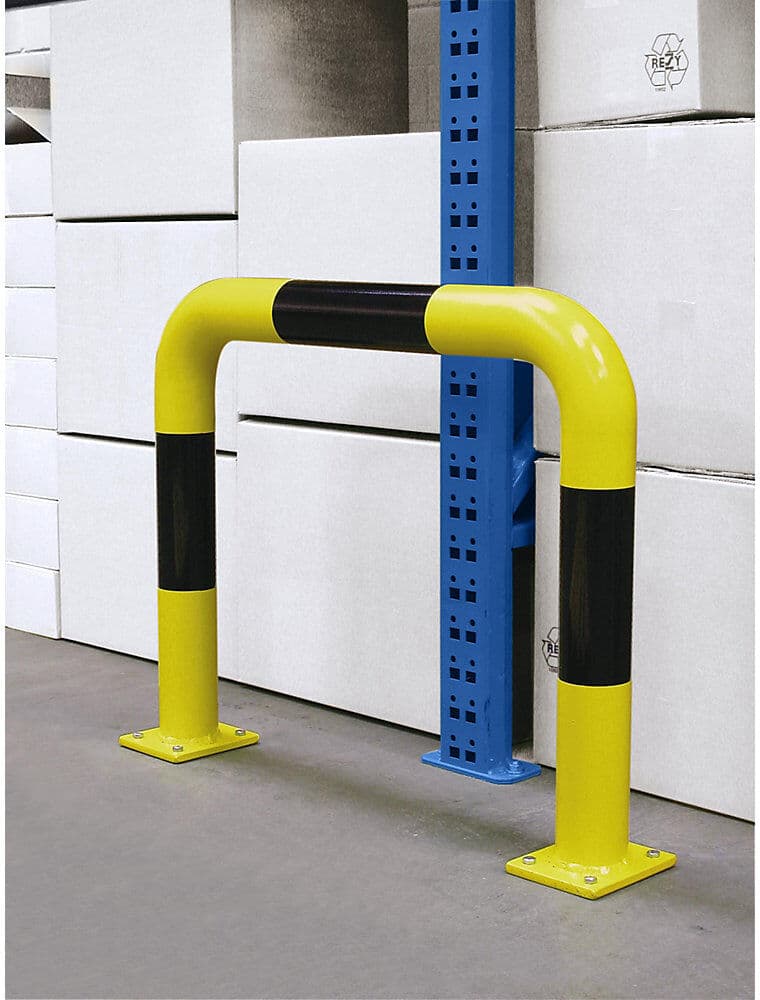 kaiserkraft Rammschutzbügel, Ø 76 mm, zum Aufdübeln, für den Innenbereich, HxB 600 x 2000 mm