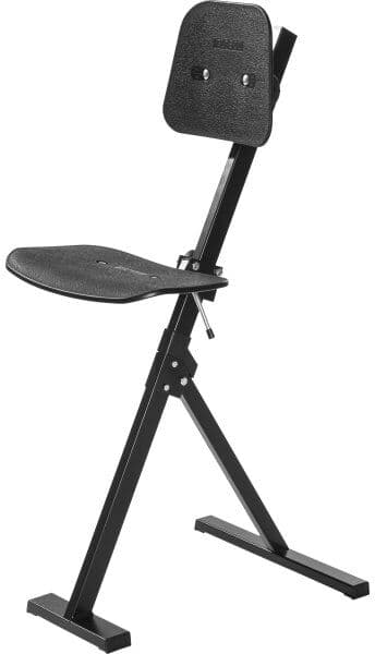 Global Ståstøttestol, Sort, Plast, Lakeret Stel, 50-85cm