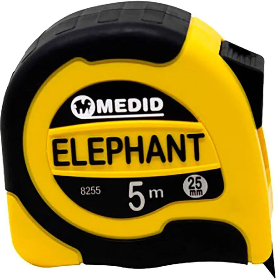Medid Cinta Métrica Bi-material Elephant 5 M X 25 Mm Yellow 5 m x 25 mm
