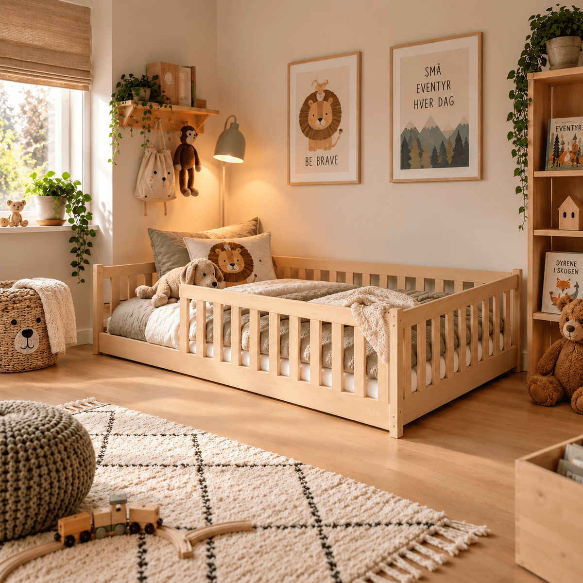 Lano Drømmerom - Montessori Gulvseng For Barn 120x200 – Natur