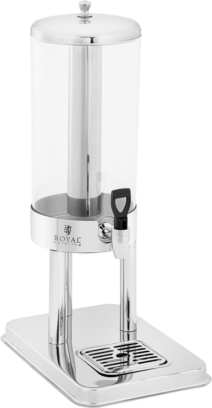Dozator de sucuri - 5.5 L - cu sistem de răcire - oțel inoxidabil / plastic - Royal Catering RCJD-01
