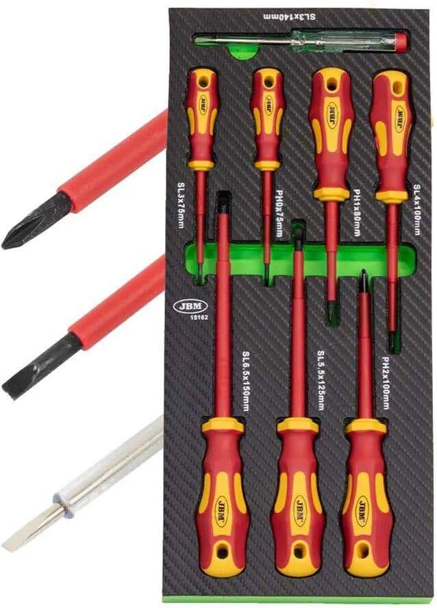 Jbm Juego De Destornilladores 7 Unidades Red / Yellow One Size