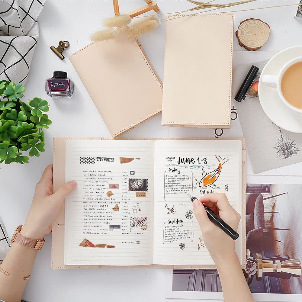 AIGUONIU Simplenote Retro Genuine Leather Notebook Planner Book Cover A5 A6 B6Slim Size For MD Diary Original Journal Drawing Sketchbook