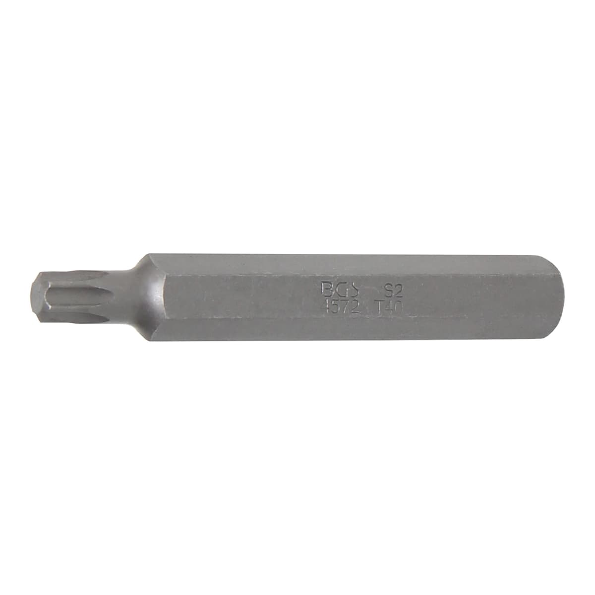 BGS Bit Länge 75 mm Antrieb Außensechskant 10 mm T-Profil (für TX) T40 ; BGS technic (4572)