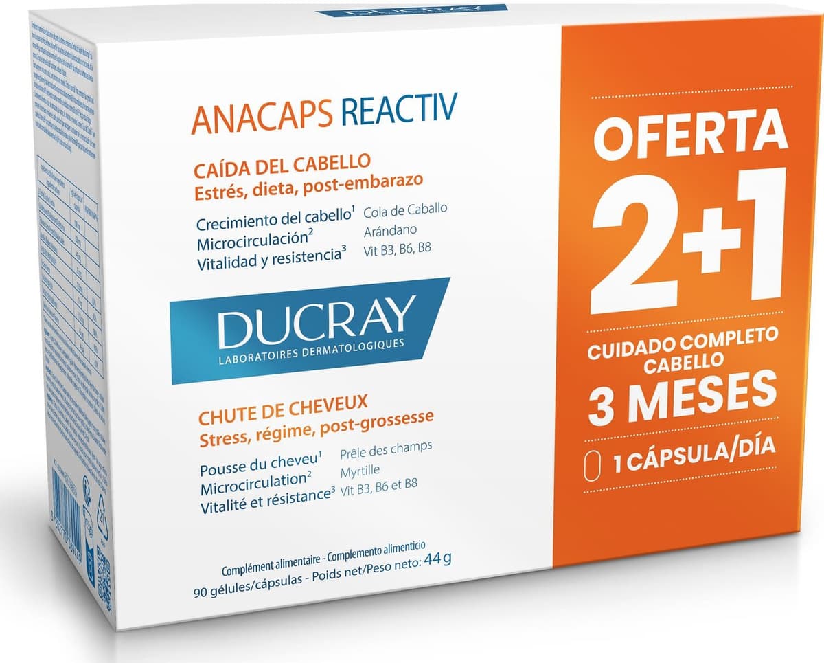 Ducray Anacaps Reactiv Anticaída Reaccional 90 caps