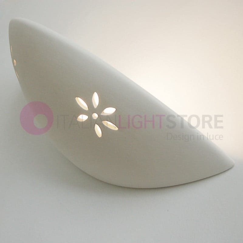Stella Lampada Da Parete In Gesso Verniciabile Traforata