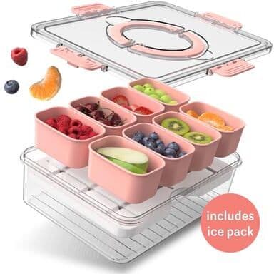 COOK WITH COLOR Snackle Box for Kids Lunch Box and Snack Container