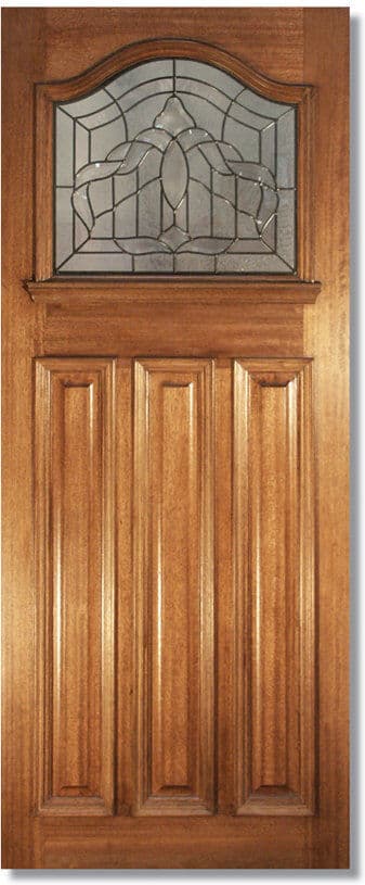 LPD Doors Estate Crown Glazed Hardwood External Door Clear;Unfinished 2083mm H x 864mm W x 44mm D