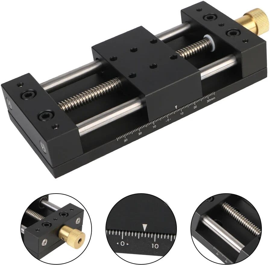 NONE Platform Sliding Table X-Axis Manual Translation Displacement Station 40x70mm Precision Sliding Table Fine‑Tuning Linear Stage