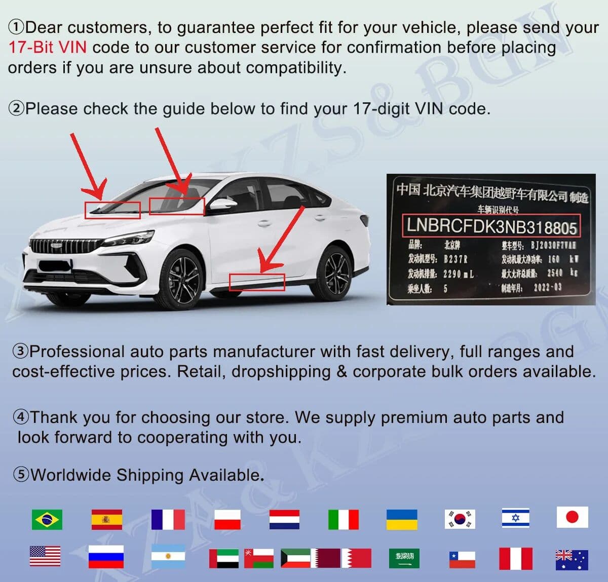 XUZHIANG 11127570219  8-Piece Set of Engine Spark Plug Tubes Auto Parts for BMW E65 E66 E53 E70 N62 E60 E61 E63 E64