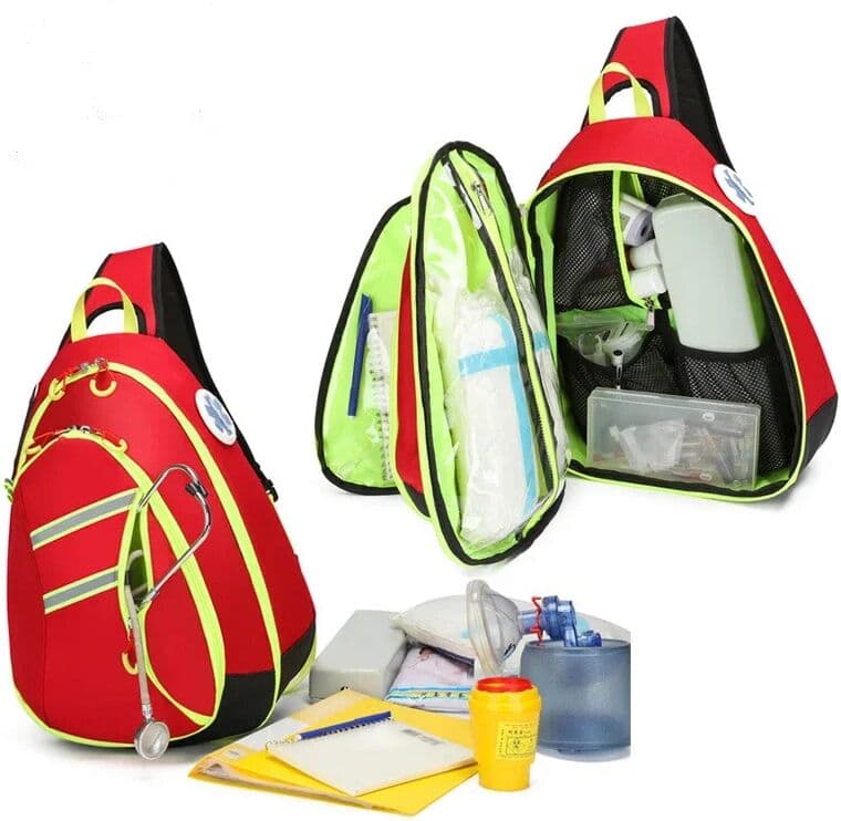 NONE First Aid Kits Emergency Medicine Sling Crossbody Backpack Men Doctor Nurse Shoulder Chest Bags for Travel Cycling