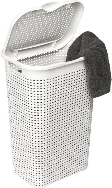 No-Name Vasketøjskurv Rattanlook, 50 L, Hvid