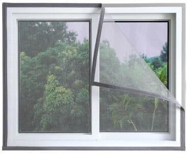 Inspired Living Custom Fit Self Adhesive Mosquito Net For Windows & Doors gray Net Gray Edge 100cm X 100cm