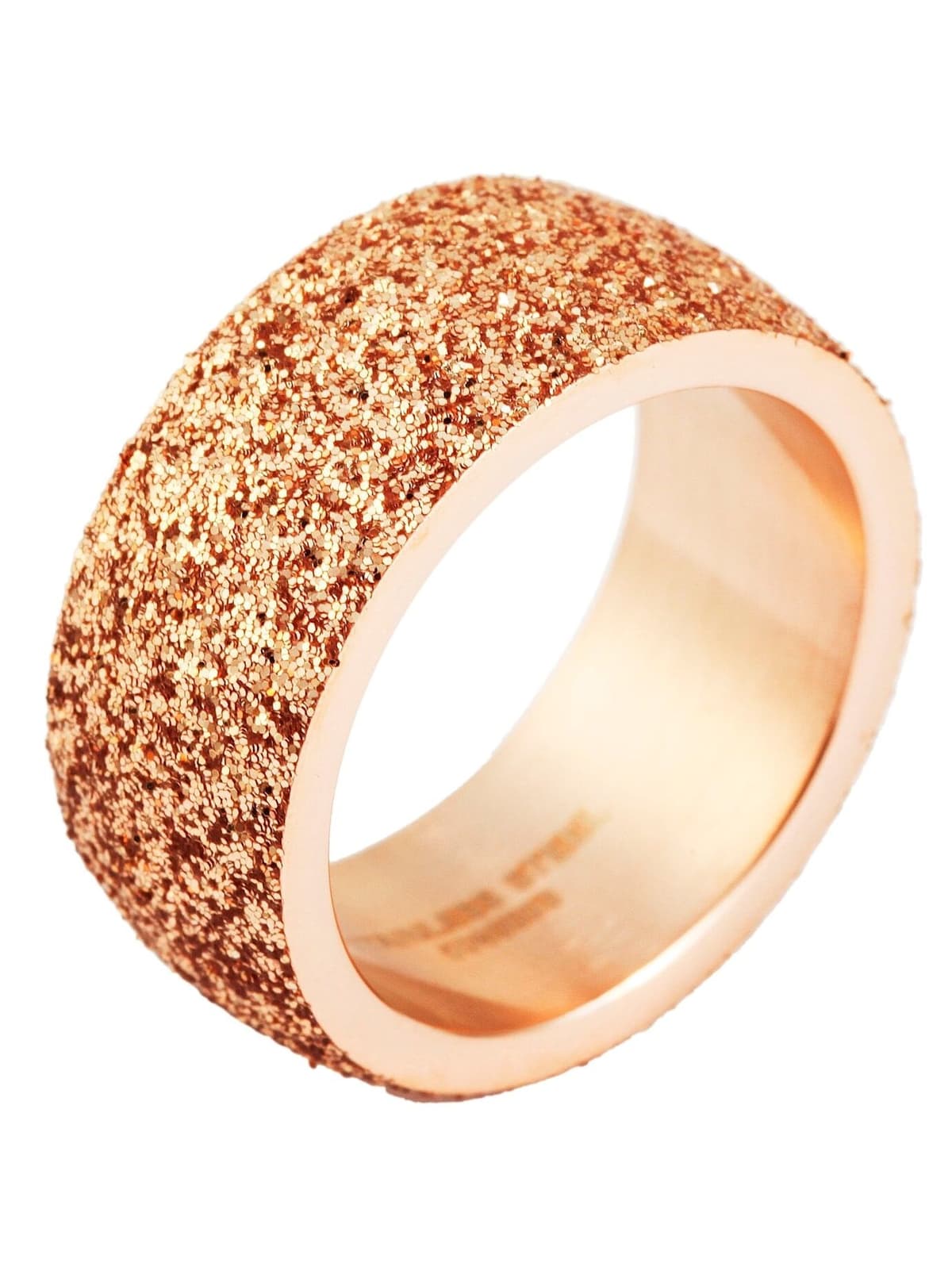 Fingerring LADY Gr. 17, rosa (rosé), Fingerringe, Damen, 17, Edelstahl, Fingerring
