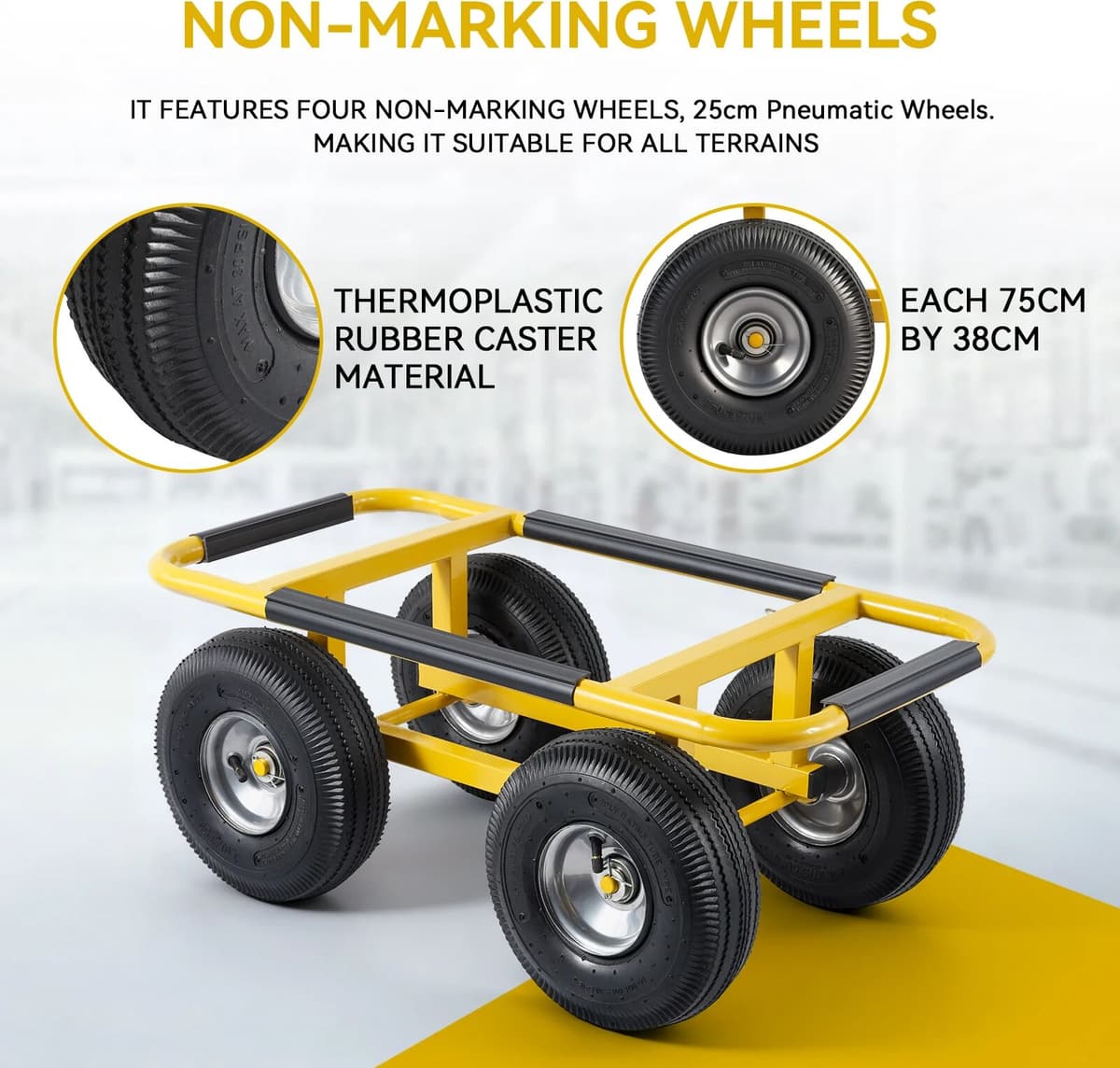NONE Heavy-Duty Four-Wheeled Moving Dolly Large Furniture And Appliance Mover Warehouse Timber Transport Cart Thickened Heavy-Duty Flatbed Dolly
