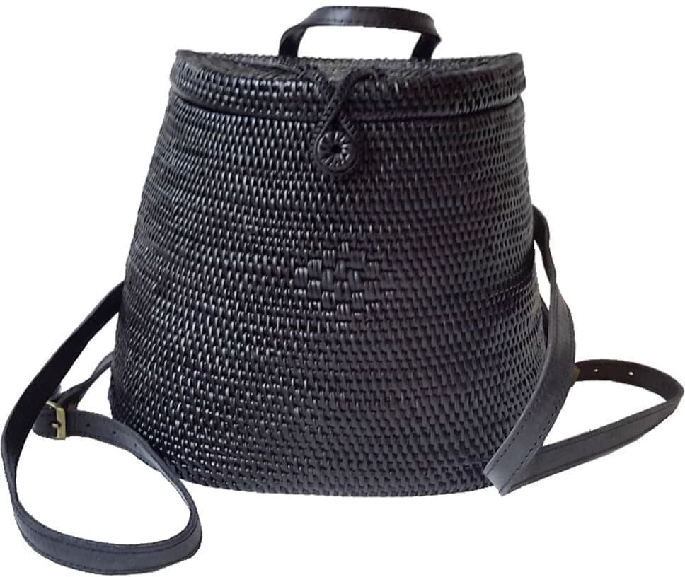 My Bliss Home Mochila de ratán negra
