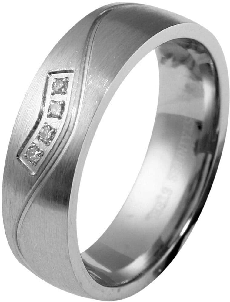 Partnerring AKZENT "Jarla, silberfarbig, langlebig" Gr. 52, silber (silberfarbig), Fingerringe, Damen, 52, Edelstahl