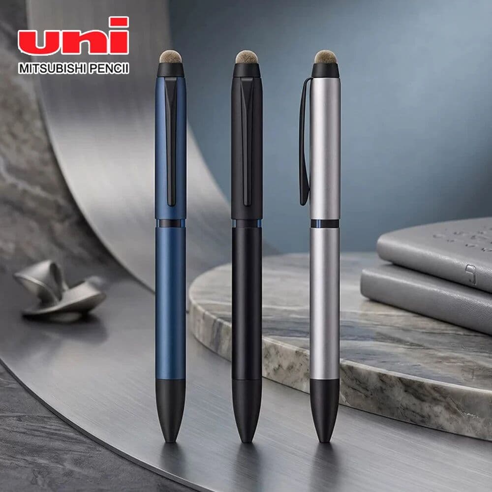 Japan UNI JETSTREAM 3 Colors Multi Ballpoint Pen Touch Screen Tip 0.5mm Black Red Blue Smooth Student Office Stationery