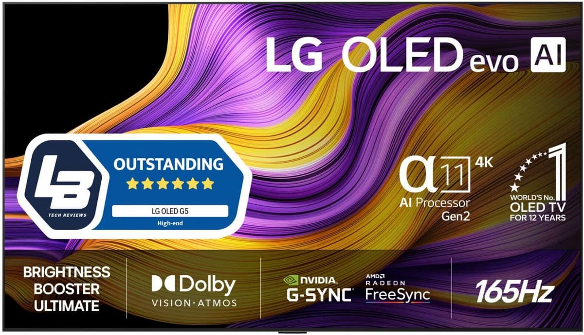 LG OLED77G54LW evo AI G5 demo + väggfäste Svart