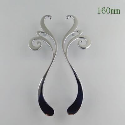 The Handy Homestead Modern Chrome Flower Cabinet Knob And Drawer Pull For Kitchen Cabinets And Wardrobes 160mm