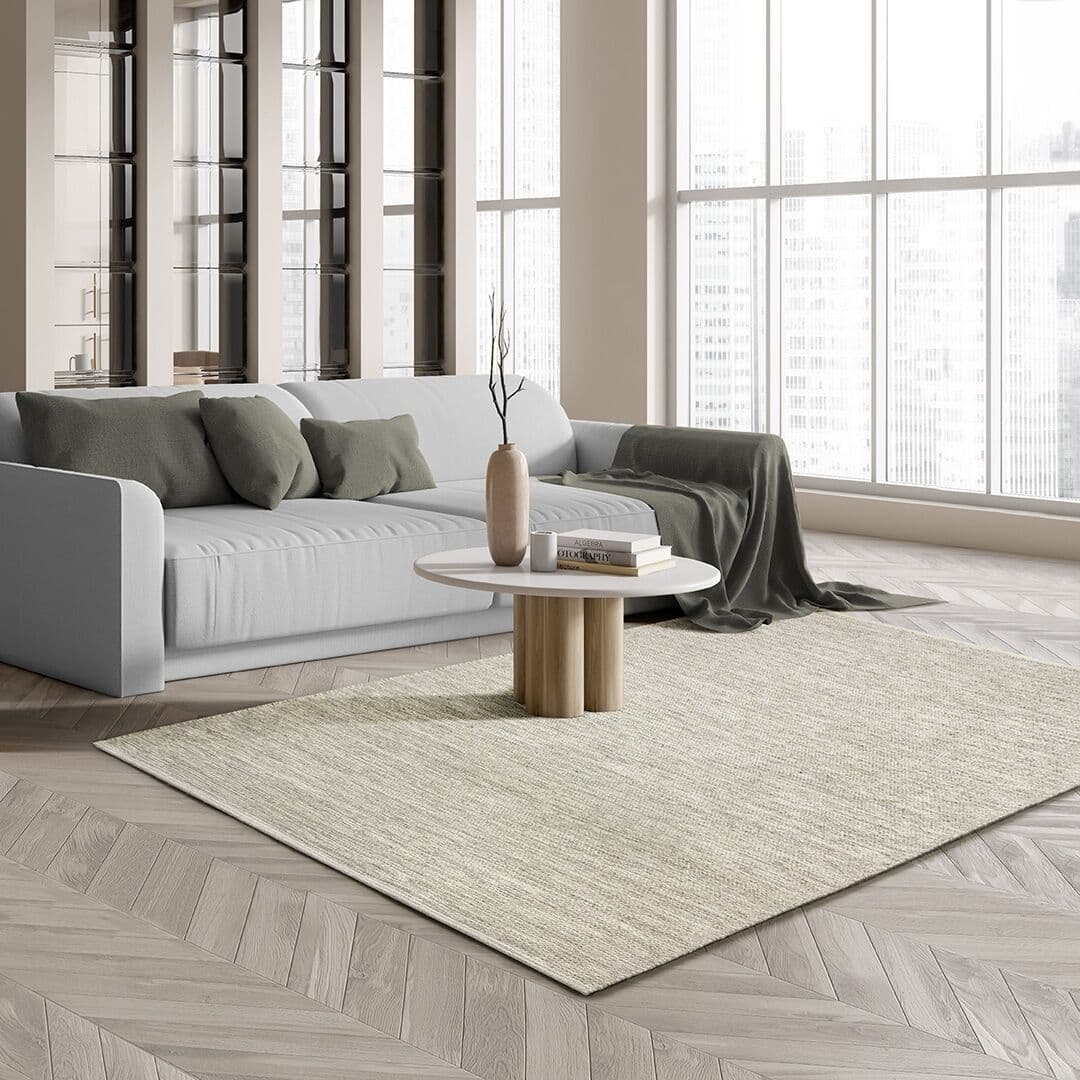 Teppich THE CARPET "Boho Nature Wool", beige (creme beige), B:200cm L:290cm, Wolle, Teppiche, Teppich, Natur Wool Handgewebter Wollteppich skandinavischen Boho-Look creme beige B : 200cm 1 Stk., L: 290cm