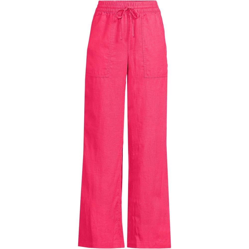 Leinen-Schlupfhose mit weitem Bein für Damen, Damen, size: regular, Pink, Leinen, by Lands' End