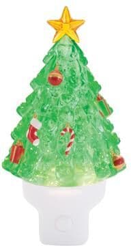 "Christmas Tree Snow Globe Night Light 7""H by Melrose in Green White (Size ONE SIZE)"