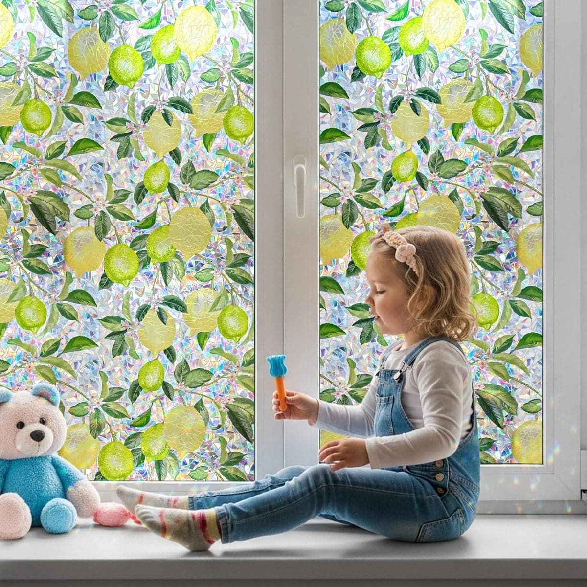 Privacyfolie met regenboogpatroon voor ramen voor decoratie en privacy