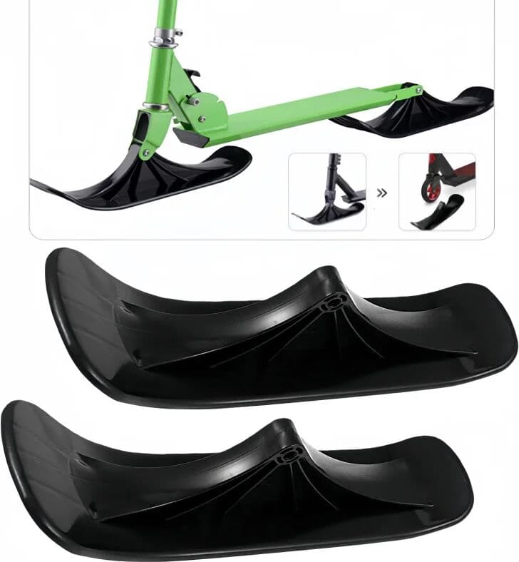 NONE Ski Sleigh Accessories Winter Snow Scooter Ski Sled Children's Dual-use Ski Two-in-one Scooter Two Wheels Riding Tyre Parts
