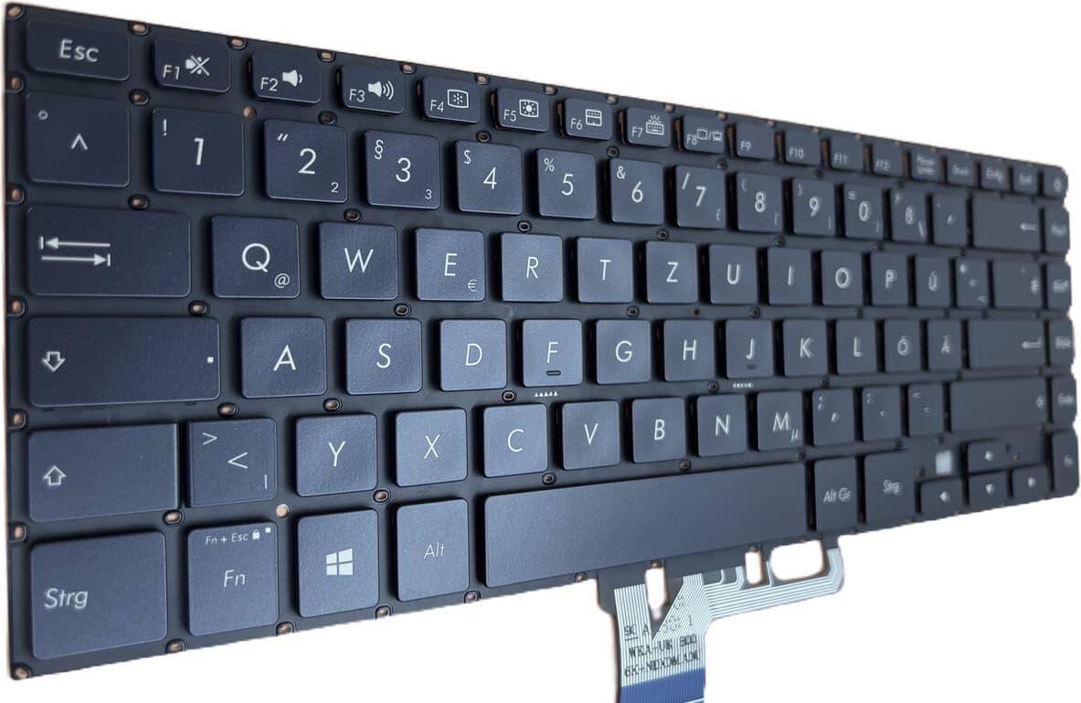 T-ProTek Duits toetsenbord zwart compatibel met Asus ZenBook UX530UX-FY040T
